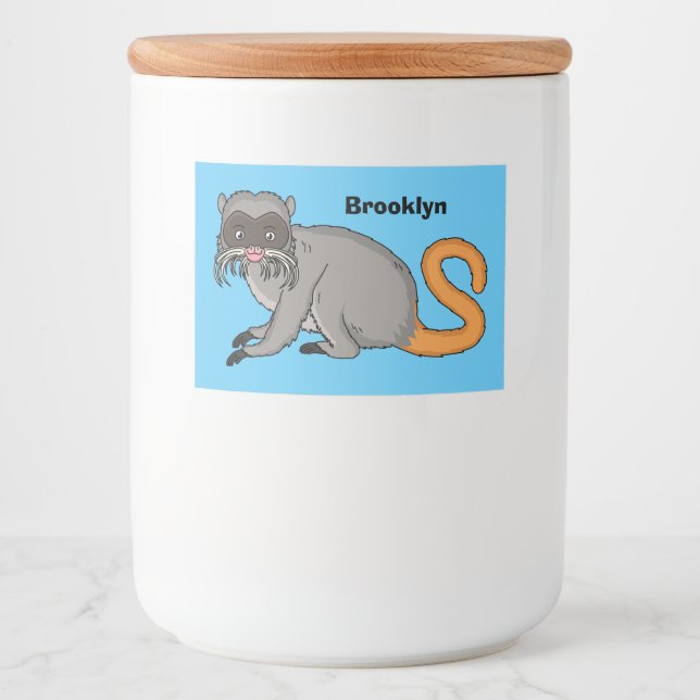 Étiquette Pour Bocaux Cute Emperor Tamarin illustration (Devant)