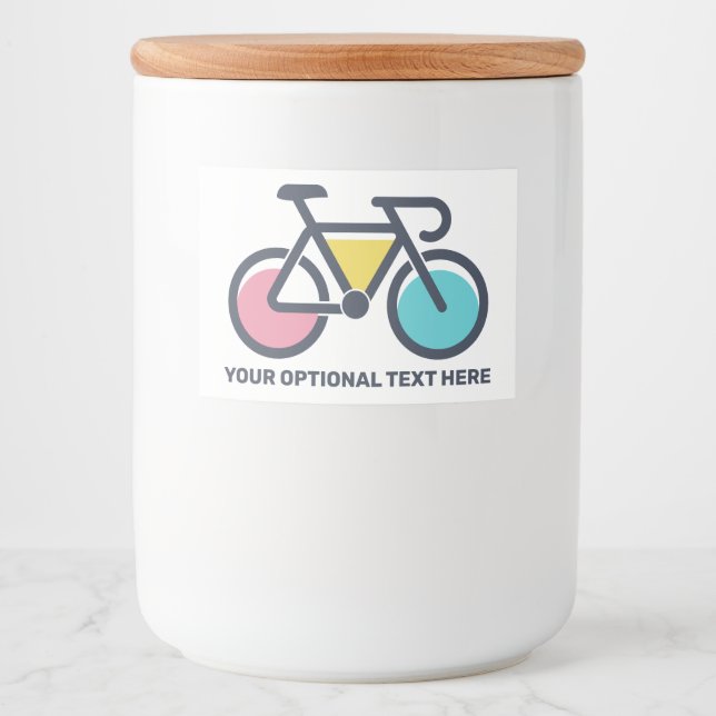 Étiquette Pour Bocaux Cycle de texte personnalisé (Devant)