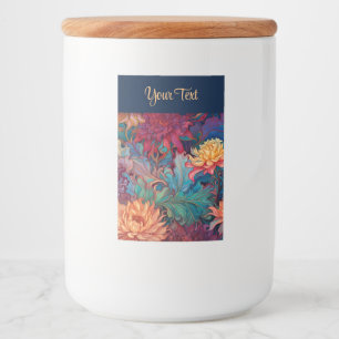 Étiquette Pour Bocaux Dahlia Tapisserie florale