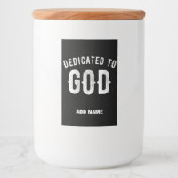 DÉDIÉ À DIEU PERSONNALISABLE COOL TEXTE BLANC