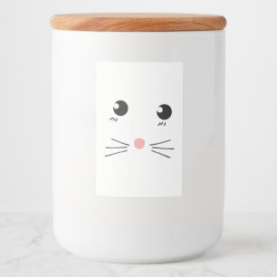 Étiquette Pour Bocaux Dessin de la ligne de face du chat