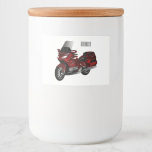 Étiquette Pour Bocaux Dessin de moto de tourisme