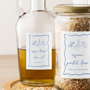 Étiquette Pour Bocaux Dolce Vita Wavy Stripe Italien