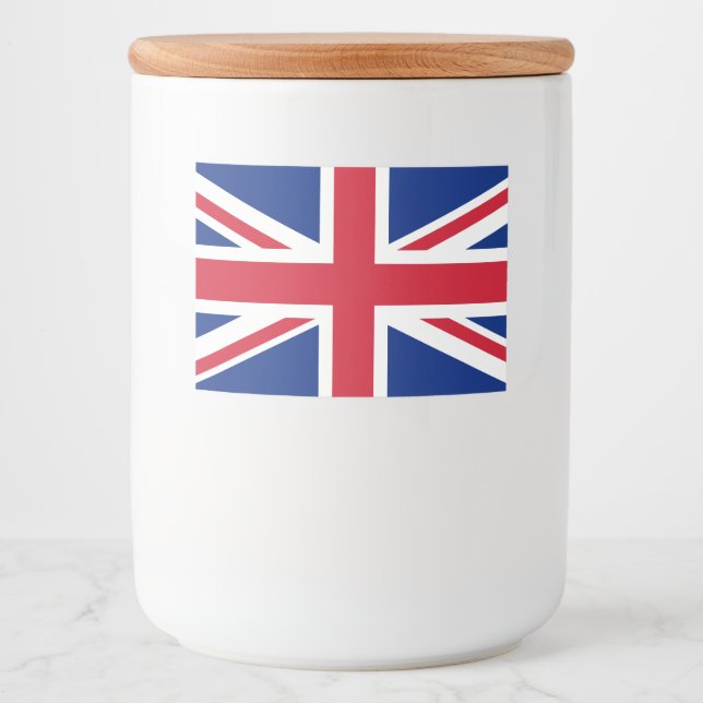Étiquette Pour Bocaux Drapeau du Royaume-Uni (Devant)