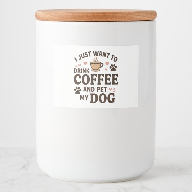 Étiquette Pour Bocaux Drôle chien amoureux Mug Chien Maman Chien Papa (Devant)