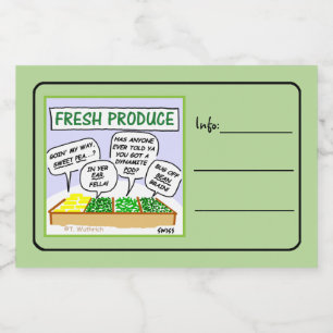 Étiquette Pour Bocaux Drôle Légumes frais Cartoon Home Canning