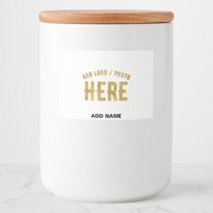 ÉTIQUETTE POUR BOCAUX ÉLÉGANT BLANC PERSONNALISABLE MODERNE MARQUE VÉRIF