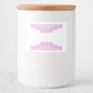 Étiquette Pour Bocaux Elément soleil Art déco en rose pâle