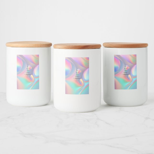 Étiquette Pour Bocaux Esthétique holographique (Bouteilles)