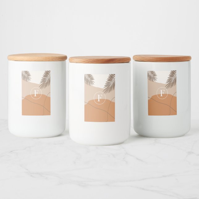 Étiquette Pour Bocaux F - Lettre monographie initiale F Conception abstr (Bouteilles)