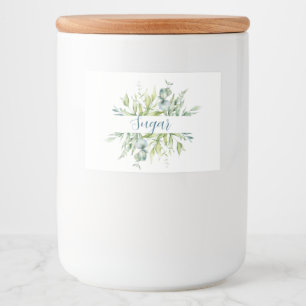 Étiquette Pour Bocaux Feuillage d'eucalyptus, feuilles aquarelle