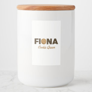 Étiquette Pour Bocaux Fiona cookie queen