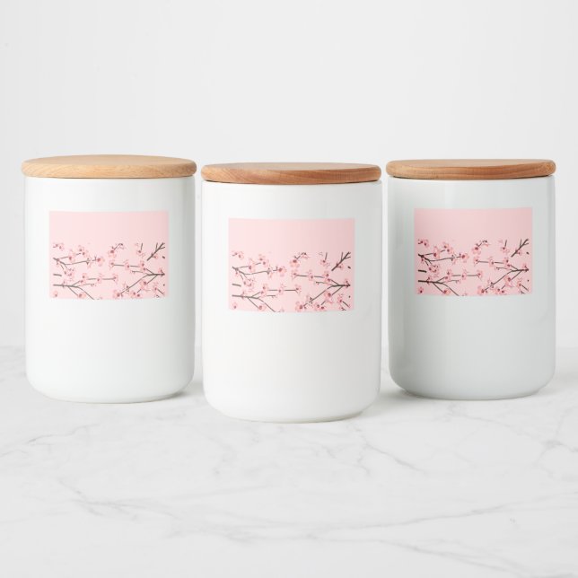 Étiquette Pour Bocaux Fleur de cerise (Bouteilles)