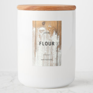 Étiquette Pour Bocaux Fontes noires à la farine de cuisson personnalisée