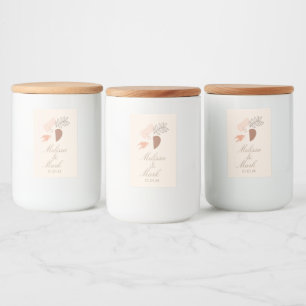 Étiquette Pour Bocaux Forme de Terre Géométrique Minimale Monogramme Bot