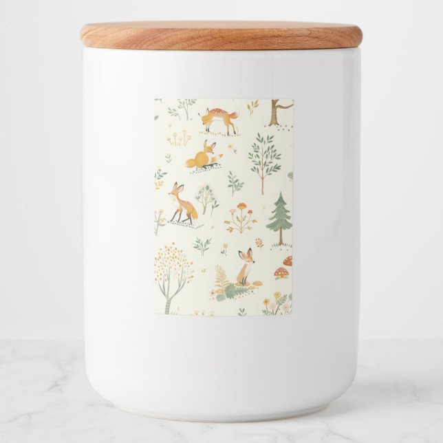 Étiquette Pour Bocaux "Fox Jar de Whimsy" (Devant)