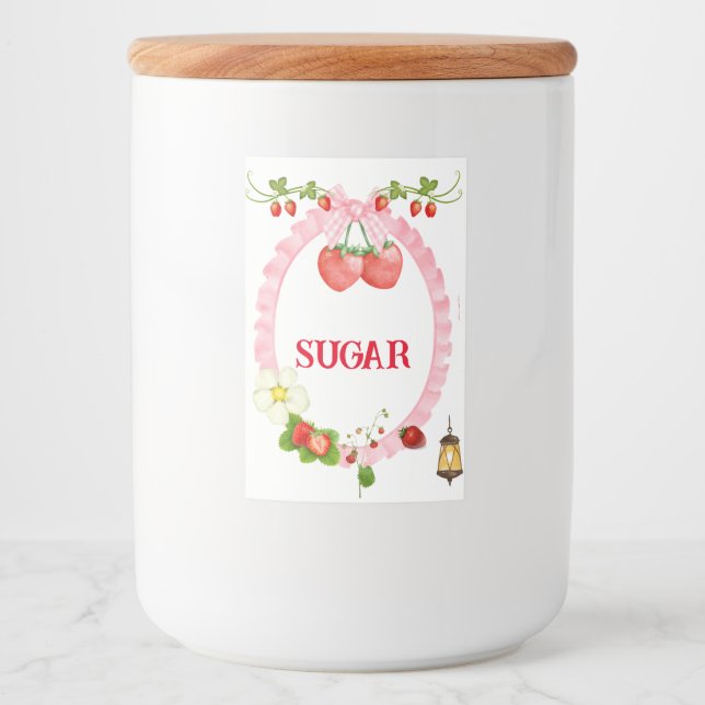 Étiquette Pour Bocaux Framboise personnalisée (Devant)