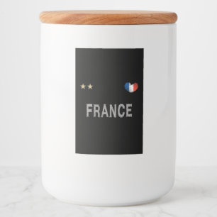 Étiquette Pour Bocaux France Football Fan Chemise Coeur