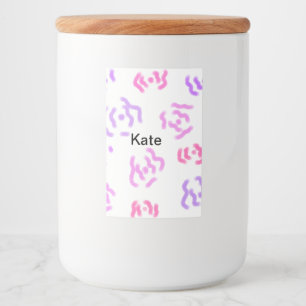 Étiquette Pour Bocaux Fuchsia floral aquarelle ajouter nom texte moderne