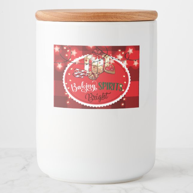 Étiquette Pour Bocaux Gîtes de Noël Spiritueux cuisine (Devant)