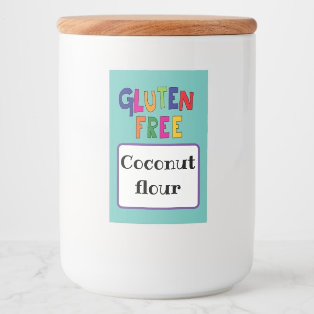 Étiquette Pour Bocaux gluten sans gluten conscience céliaque nourriture  (Devant)