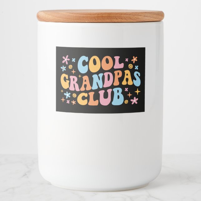Étiquette Pour Bocaux Grandpas Club cool III (Devant)