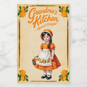 Étiquette Pour Bocaux Grand's Kitchen Apricot Délice Vintage