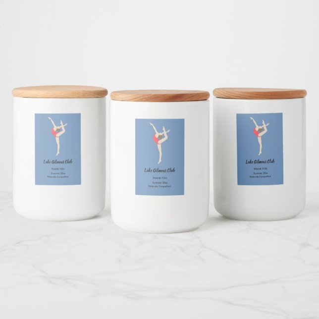 Étiquette Pour Bocaux Gymnaste féminine (Bouteilles)