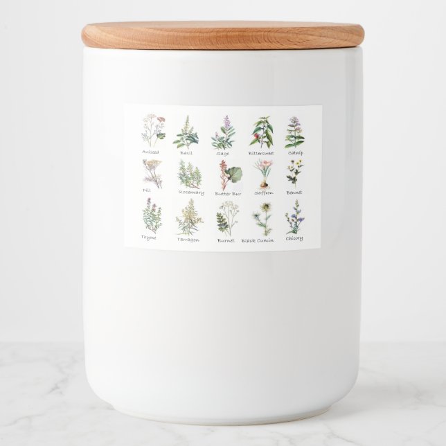 Étiquette Pour Bocaux Herbes et épices medley (Devant)