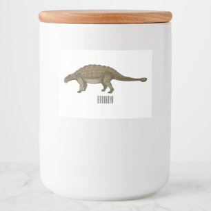Étiquette Pour Bocaux Illustration d'Ankylosaurus
