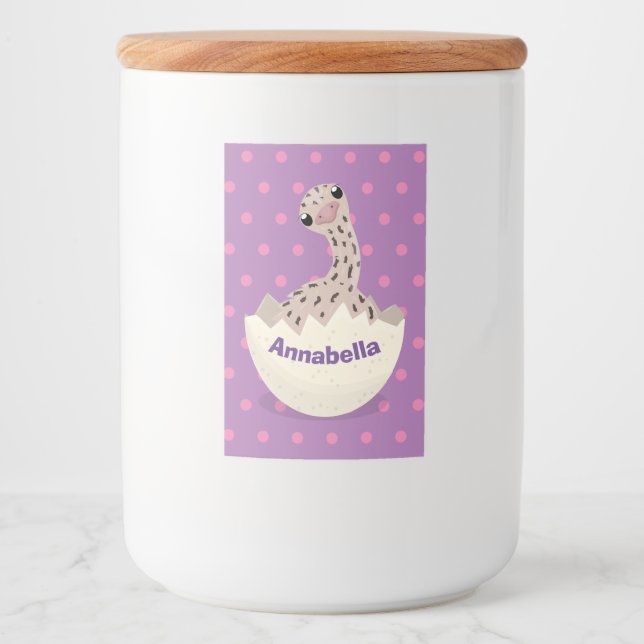 Étiquette Pour Bocaux Illustration d'autruche pour bébé à couver mignon (Devant)