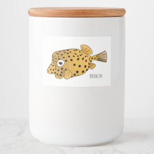 Étiquette Pour Bocaux Illustration de boxfish jaune