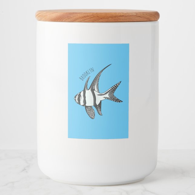Étiquette Pour Bocaux Illustration de cardinalfish Banggai (Devant)