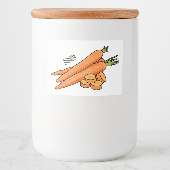 Étiquette Pour Bocaux Illustration de carotte (Devant)