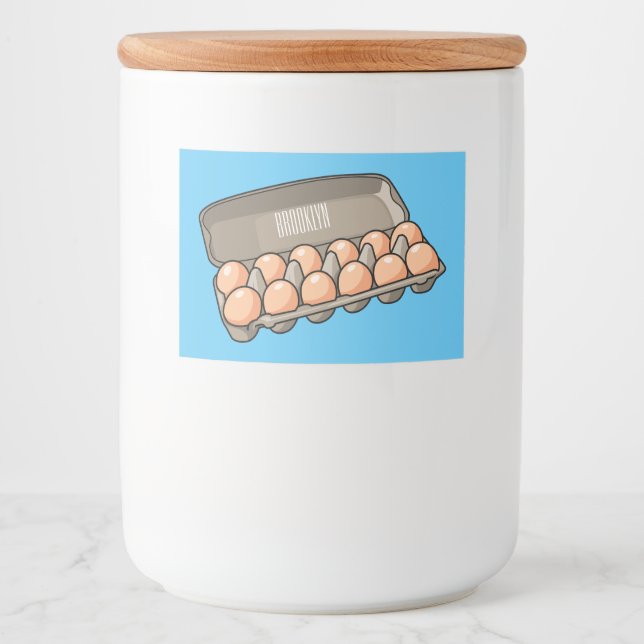 Étiquette Pour Bocaux Illustration de carton d'oeufs (Devant)