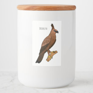 Étiquette Pour Bocaux illustration de dessin animé d'aigle de Java