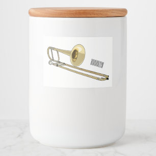 Étiquette Pour Bocaux Illustration de dessin animé de Trombone