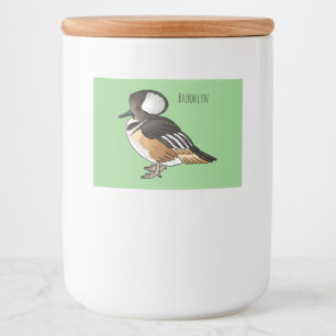 Étiquette Pour Bocaux Illustration de dessin animé d'oiseau mergule masq