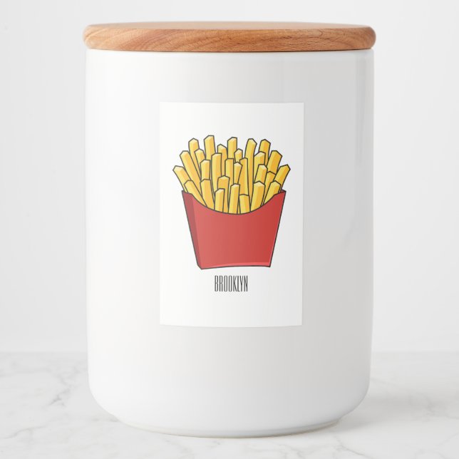 Étiquette Pour Bocaux Illustration de frites (Devant)