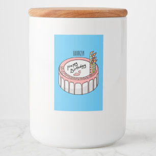 Étiquette Pour Bocaux Illustration de gâteau d'anniversaire