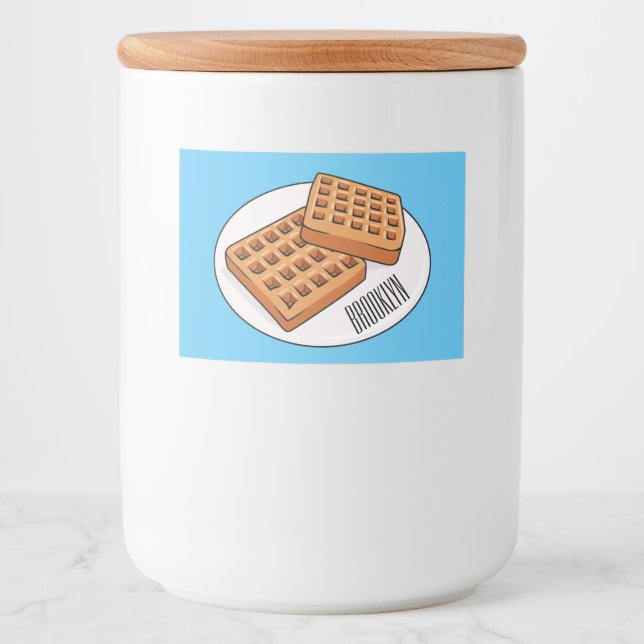 Étiquette Pour Bocaux Illustration de gaufre (Devant)