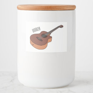 Étiquette Pour Bocaux Illustration de guitare acoustique