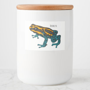 Étiquette Pour Bocaux Illustration de la grenouille à fléchettes de pois