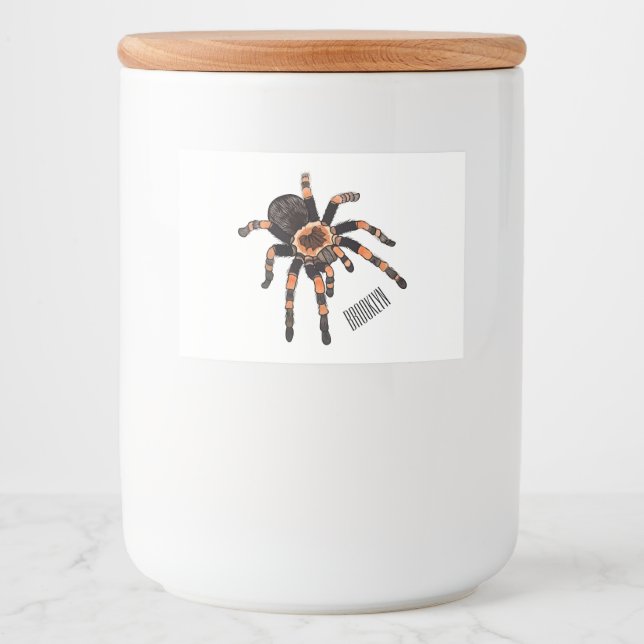 Étiquette Pour Bocaux Illustration de Tarantula (Devant)