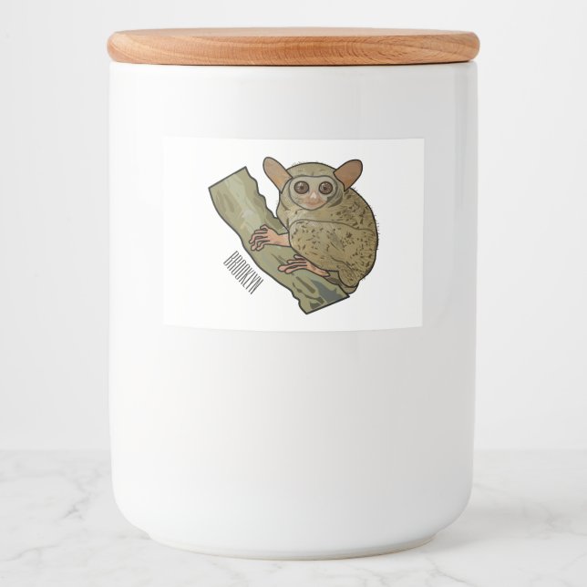 Étiquette Pour Bocaux Illustration de Tarsier (Devant)