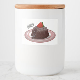 Étiquette Pour Bocaux Illustration du gâteau de lave au chocolat