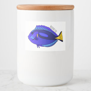 Étiquette Pour Bocaux Illustration du poisson de la cuve bleue