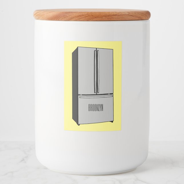 Étiquette Pour Bocaux Illustration du réfrigérateur de porte française (Devant)