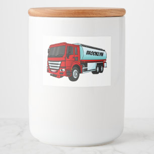 Étiquette Pour Bocaux Illustration du transport de carburant par camion-