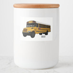 Étiquette Pour Bocaux Illustration d'un autobus scolaire